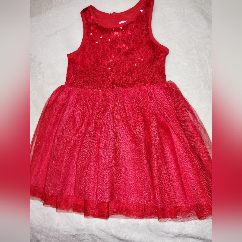 Red Sequin Tulle Dress